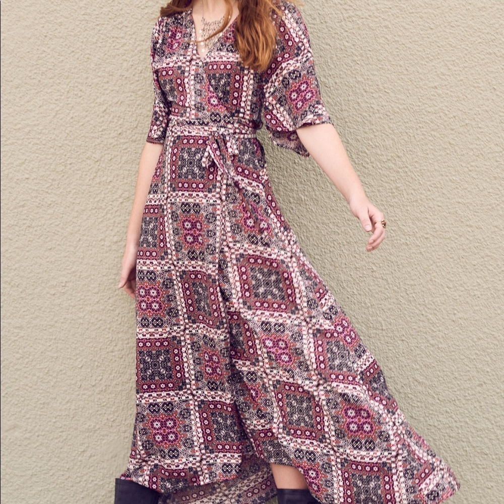 SOLD‼️Earthbound Trading Co Kimono Wrap Dress